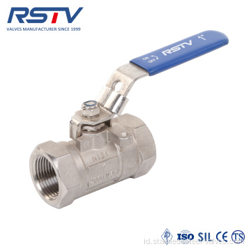 1PC Mengurangi Port Threaded Floating 2000WOG Ball Valve